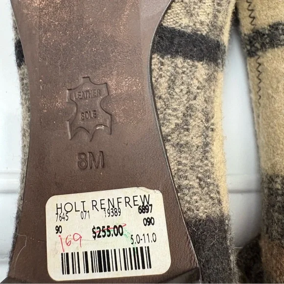 TORY BURCH Serena Plaid Medallion Logo Ballerina Flats. - Picture 10 of 10